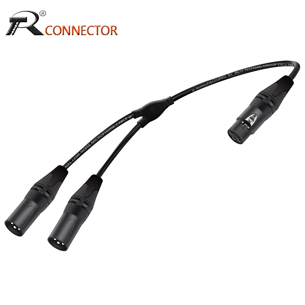 Cable Xlr Balanced - XLR Splitter Audio Cable,3Pins Female to