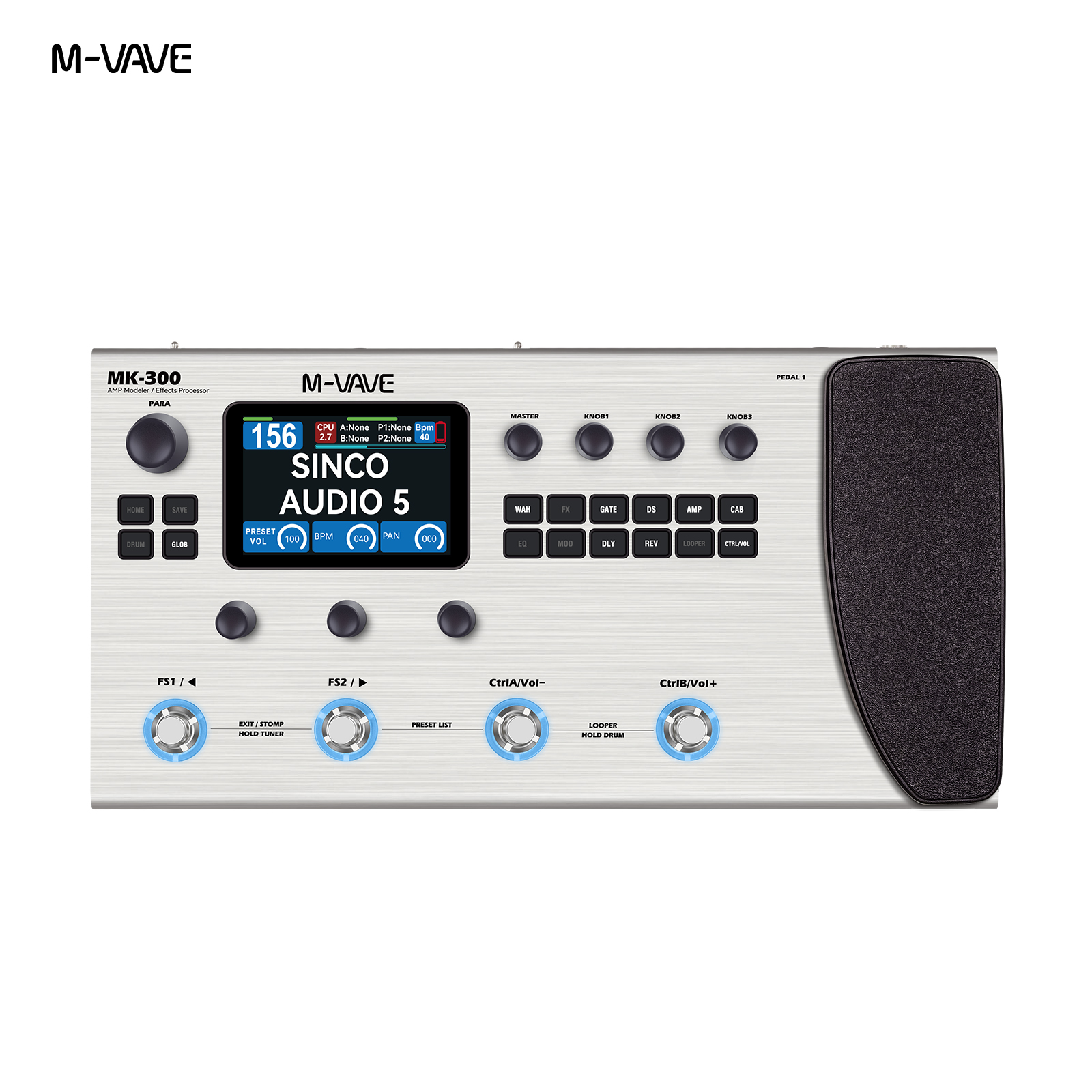 Looper Pedal Guitar - M-VAVE MK-300 Multi-Function Guitar/Bass Effector Pedal
