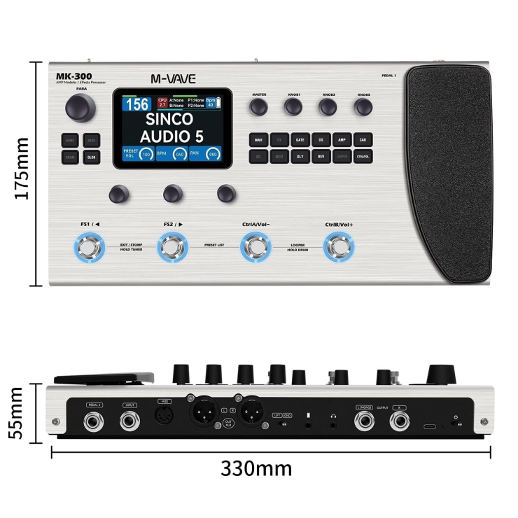 M-VAVE MK-300 Multi-Function G – Looper Pedal Guitar recenzja i cena