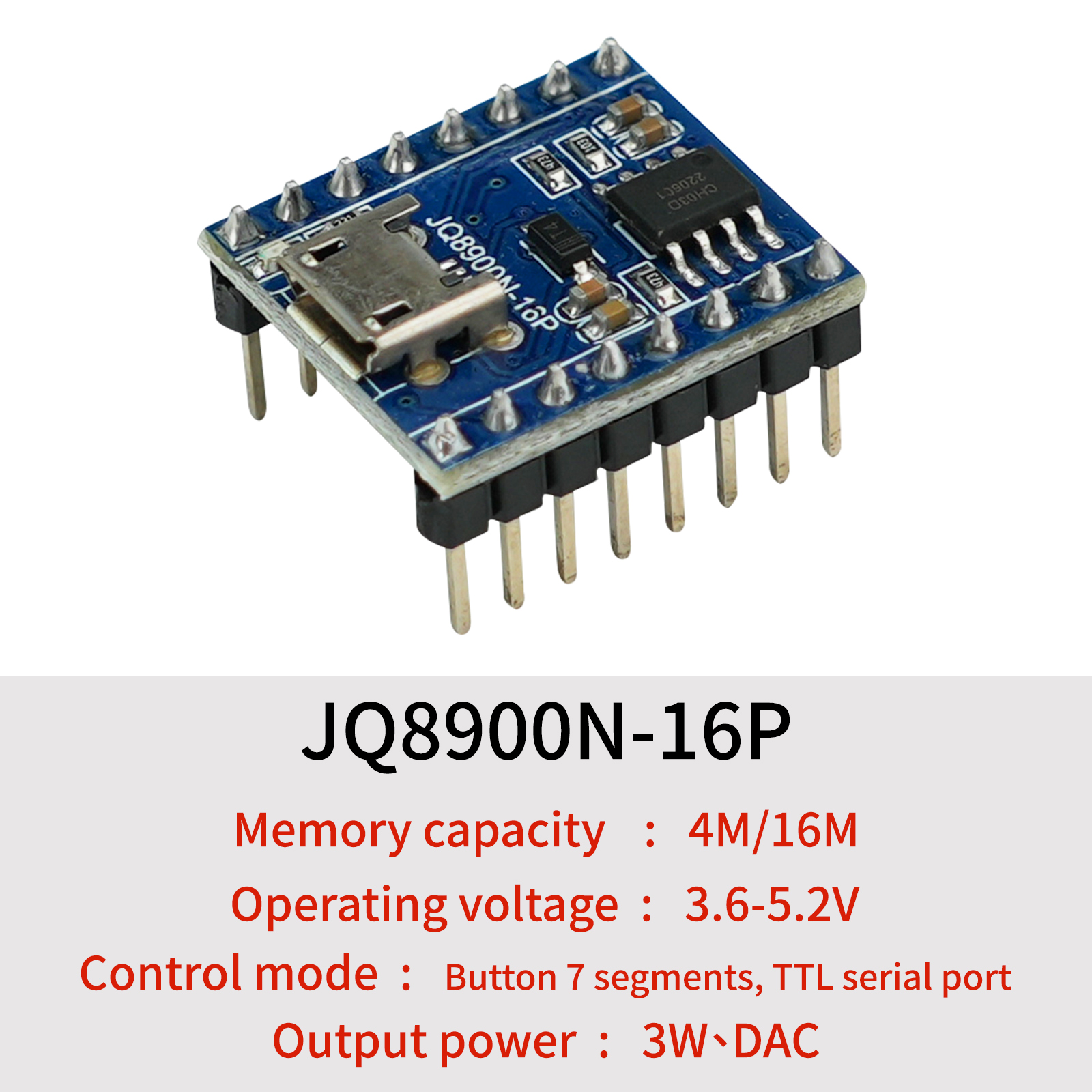 Voice Playback Module, JQ8900N – Audio Music Mp3 Downloader recenzja i cena