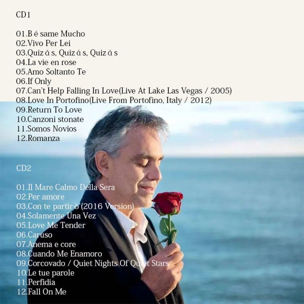 Andrea Bocelli My Love Songs G – Audio Music New Song recenzja i cena