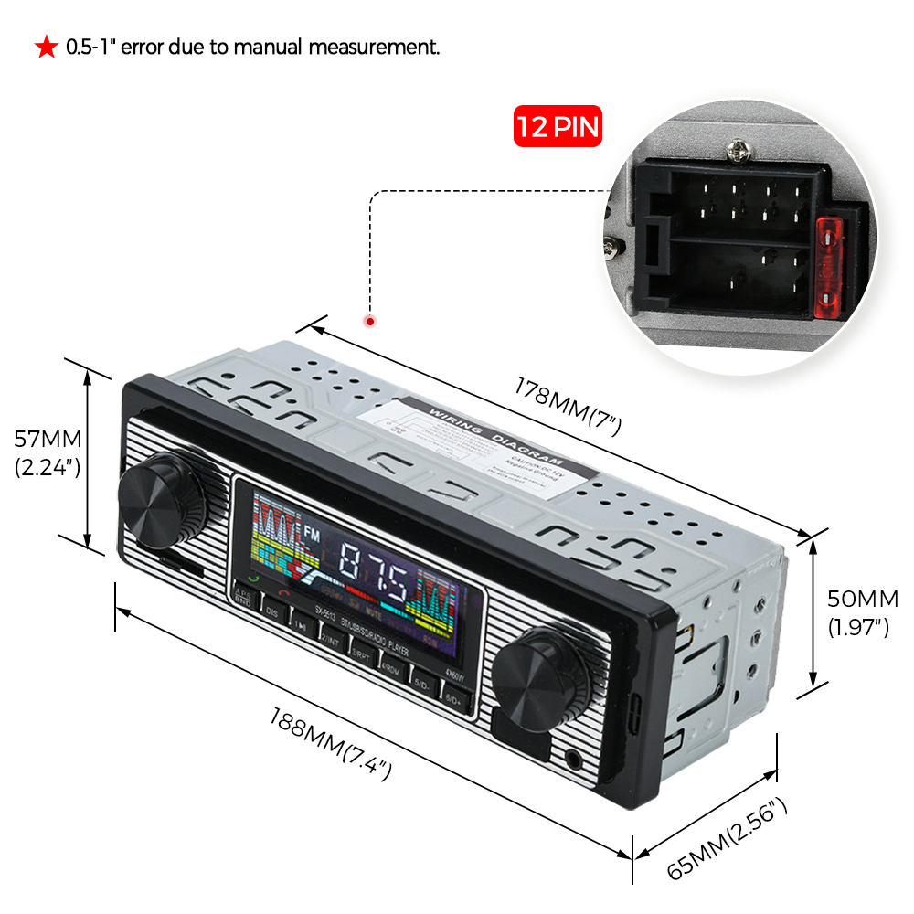 Vintage Car Radio Vehicle Inte – Audio Music Mp3 recenzja i cena
