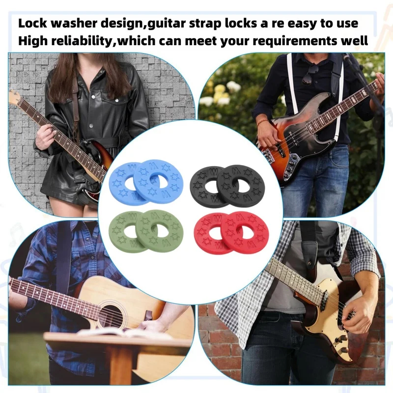 10 Pcs Guitar Rubber Strap Loc – Guitar Strap Padded recenzja i cena