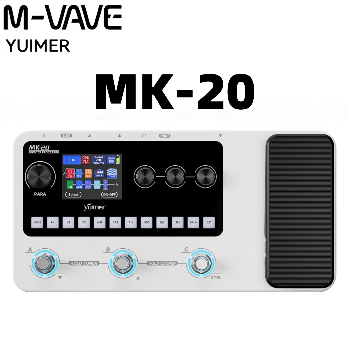 M-VAVE MK-20 White Portable Gu – Looper Pedal Guitar recenzja i cena