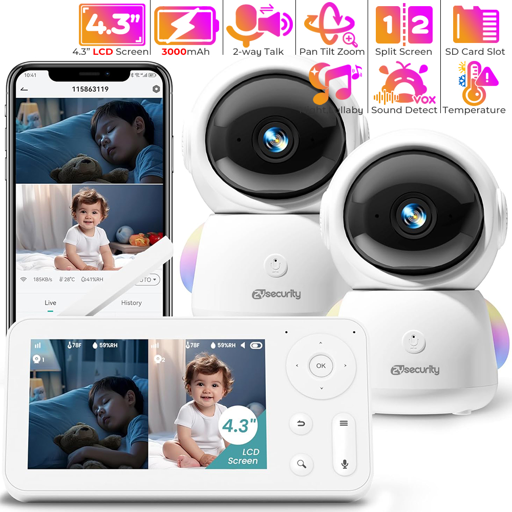 2K Baby Monitor with 2 Cameras – Audio Music Network recenzja i cena